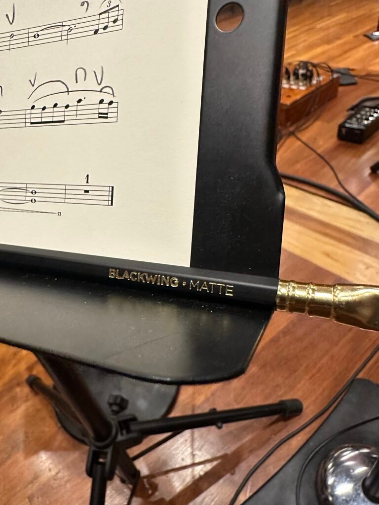 Professional string arrangement prepared for live string recording.